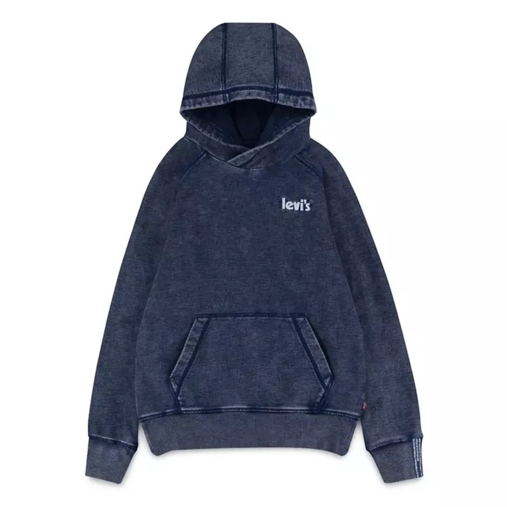 Brand new Levi’s boys denim hoodie sweatshirt faded blue size xl